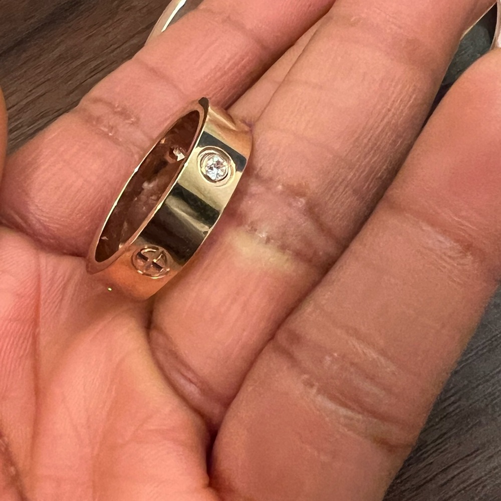Rose gold ring size 10